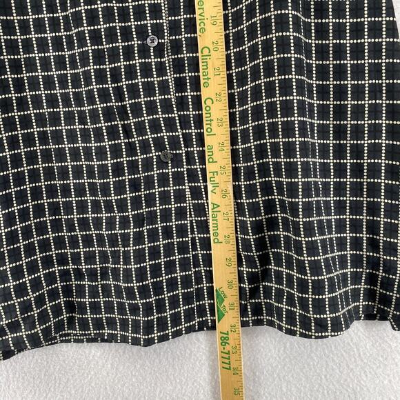 MAISON KITSUNE Skirt 36 A-Line Check Midi Button Front Viscose Black - Picture 11 of 12